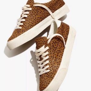 Madewell Sidewalk Sneakers in Spot Dot Calf Hair (7.5)